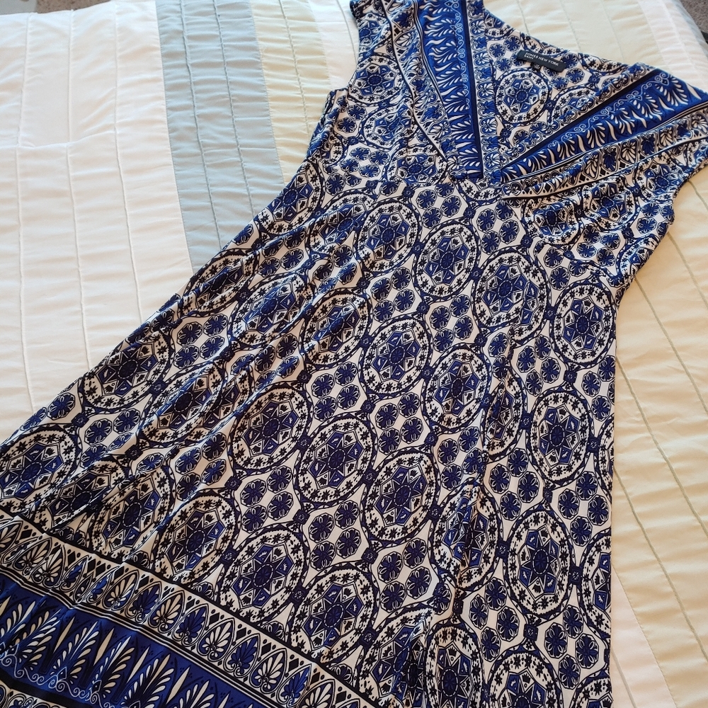 Jones New York blue print dress